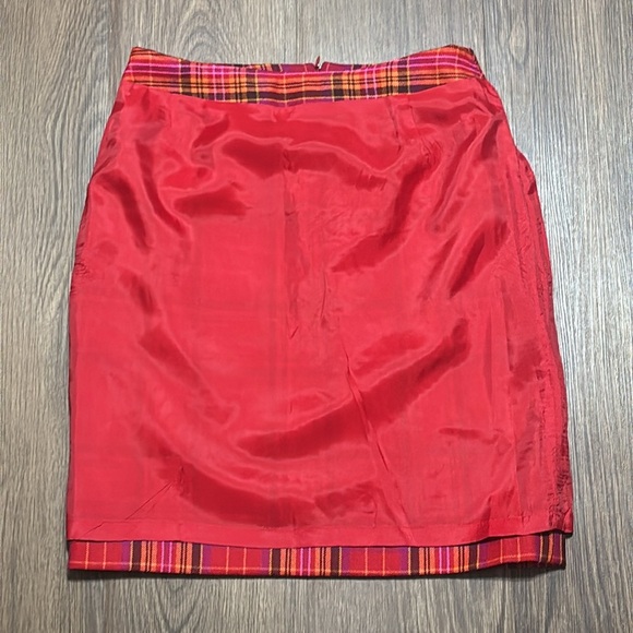 🔥🔥🔥VTG Elliott Lauren Red Pleated Mini Skirt Size: 8🔥🔥🔥 - Picture 6 of 7